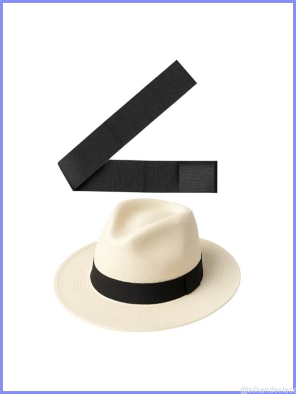 Linen Panama Hat Ribbon Hatband for Cowboy Hats Adjustable